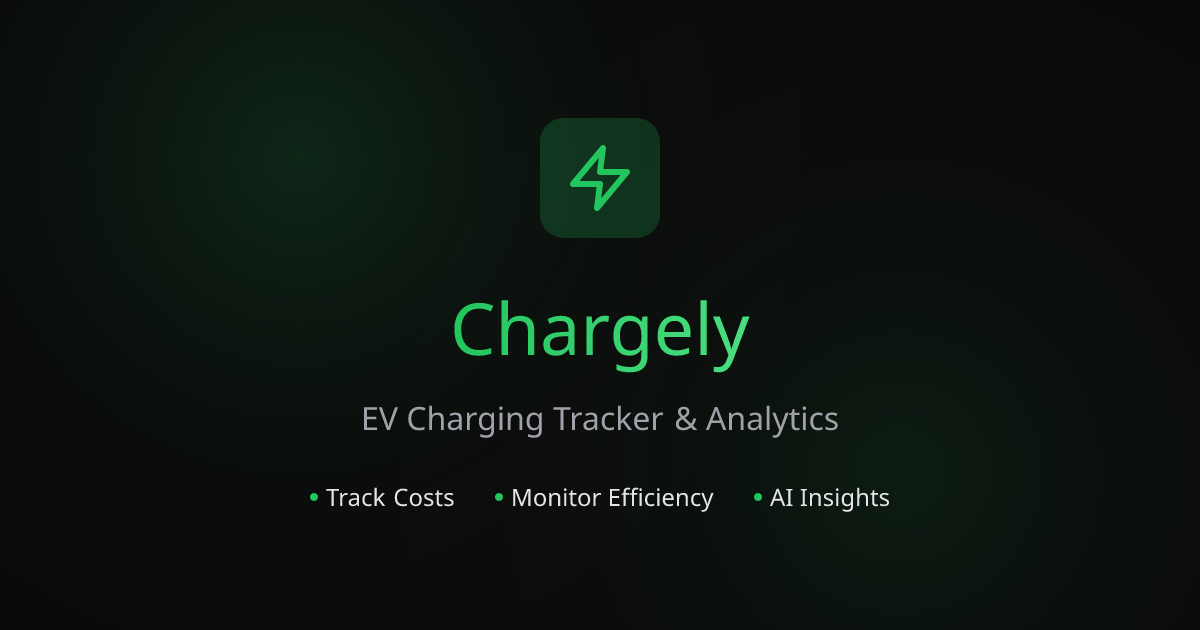 Chargely - Free EV Charging Tracker & Analytics